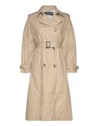 Mac Drop Trench Coat Rock Beige French Connection
