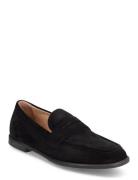 Hailey Suede Loafers Låga Skor Black Pavement