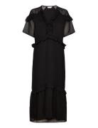Long Dress With Frills Maxiklänning Festklänning Black Coster Copenhag...