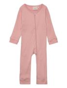 Minymo Jumpsuit Ls Rib Rosa