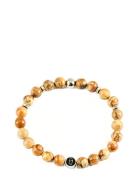 Beads Bracelet 8Mm Armband Smycken Yellow Edd.