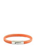 Leather Bracelet Singel Armband Smycken Orange Edd.