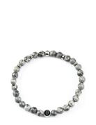 Beads Bracelet 6Mm Armband Smycken Grey Edd.