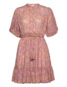 Bohemian Mini Dress Kort Klänning Pink By Ti Mo
