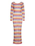 Multi-Coloured Crochet Dress Maxiklänning Festklänning Multi/patterned...