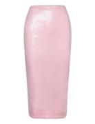 Sequin Midi Pencil Skirt Pennkjol Kjol Pink ROTATE Birger Christensen