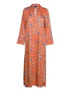 D2. Sailing Print Dress Maxiklänning Festklänning Orange GANT