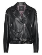 Over D Leather-Effect Jacket Läderjacka Skinnjacka Black Mango