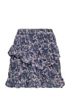 Skirt Big Flower Dresses & Skirts Skirts Short Skirts Blue Creamie
