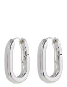 LUV AJ Xl Chain Link Hoops-Silver Silver