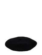 Pcfrench Wool Beret Accessories Headwear Beanies Black Pieces