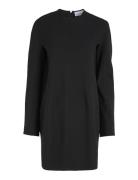 Heavy Viscose Ls Shift Dress Kort Klänning Black Calvin Klein