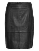 Dictedep Leather Skirt Kort Kjol Black DEPECHE