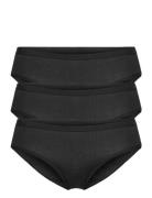 Brief 3 Pack Carin Bikini Reg Trosa Brief Tanga Black Lindex