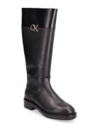 Calvin Klein Rubber Sole Knee Boot W/Hw Svart