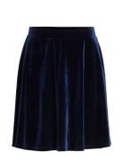 Vikatja Hw Short Velvet Skirt/Ka Kort Kjol Navy Vila