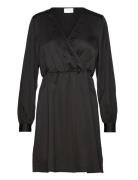 Vila Viellette Wrap L/S Dress/Su- Noos Svart