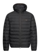 Hooded Insulated Jkt Fodrad Jacka Black Fred Perry