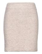 Objfrill Hw Short Knit Skirt 128 Kort Kjol Beige Object