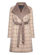 Fran Wool Ls Belted Coat Outerwear Coats Winter Coats Beige French Con...