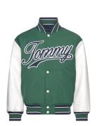 Tjm Letterman Jacket Ext Bomberjacka Jacka Green Tommy Jeans