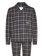 Ludwig Flannel Pyjama Shirt & Pants Pyjamas Navy Les Deux