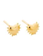 Syster P True Love Spike Heart Stud Earrings Guld