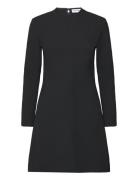 Hw Viscose Fit & Flare Dress Kort Klänning Black Calvin Klein