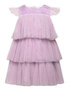 Lindex Dress Mesh Flounces Baby Doll Lila