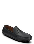 Casual Hilfiger Leather Driver Loafers Låga Skor Black Tommy Hilfiger