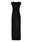 Jersey Off-The-Shoulder Gown Maxiklänning Festklänning Black Lauren Ra...