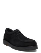 Shoes - Flat - With Lace Desert Boots Snörskor Black ANGULUS