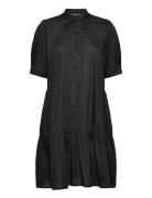Flounced Dress With Lenzing™ Ecovero™ Knälång Klänning Black Esprit Co...