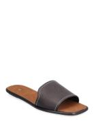 Vachetta Leather Slide Sandal Platta Sandaler Black Polo Ralph Lauren
