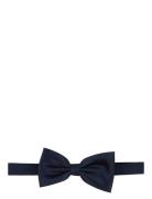 Solid Bow Tie Polyester Fluga Navy Portia 1924