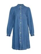 Mschshayla Shirt Dress Knälång Klänning Blue MSCH Copenhagen