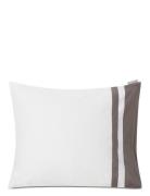 Lexington Home Hotel Sateen White/Charcoal Contrast Pillowcase Vit