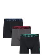 3-P Patch Organic Boxer Underwear Boxer Shorts Grey Frank Dandy