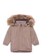 Parka W. Fake Fur Outerwear Shell Clothing Shell Jacket Beige Color Ki...