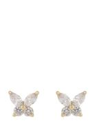 Meya Butterfly Small Ear Accessories Jewellery Earrings Studs Gold SNÖ...