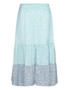 Enora Tiered Midi Skirt Knälång Kjol Blue French Connection