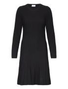 Visachin New L/S Skater Knit Dress/Su Dresses Knitted Dresses Black Vi...