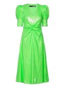 Sequins Maxi V-Neck Dress Knälång Klänning Green ROTATE Birger Christe...