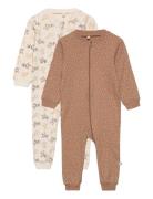 Pippi Nightsuit -Zipper Multi/patterned