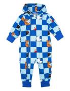 Squares Overall Jumpsuit Blue Martinex