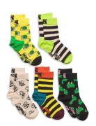 Kids 5-Pack Boozt Gift Set Sockor Strumpor Multi/patterned Happy Socks