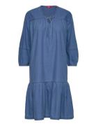Women Dresses Light Woven Mini Knälång Klänning Blue Esprit Casual