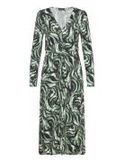 Soaked In Luxury Slhanadi Printed V-Neck Dress Grön