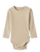 Wheat Rib Body L/S Spencer Beige