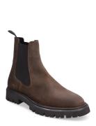 Tatum Suede Chelsea Boot Stövletter Chelsea Boot Brown Les Deux